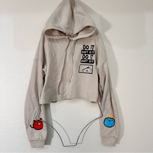 DO IT... DON'T DO IT cropped hoodie - Picture 5 of 8